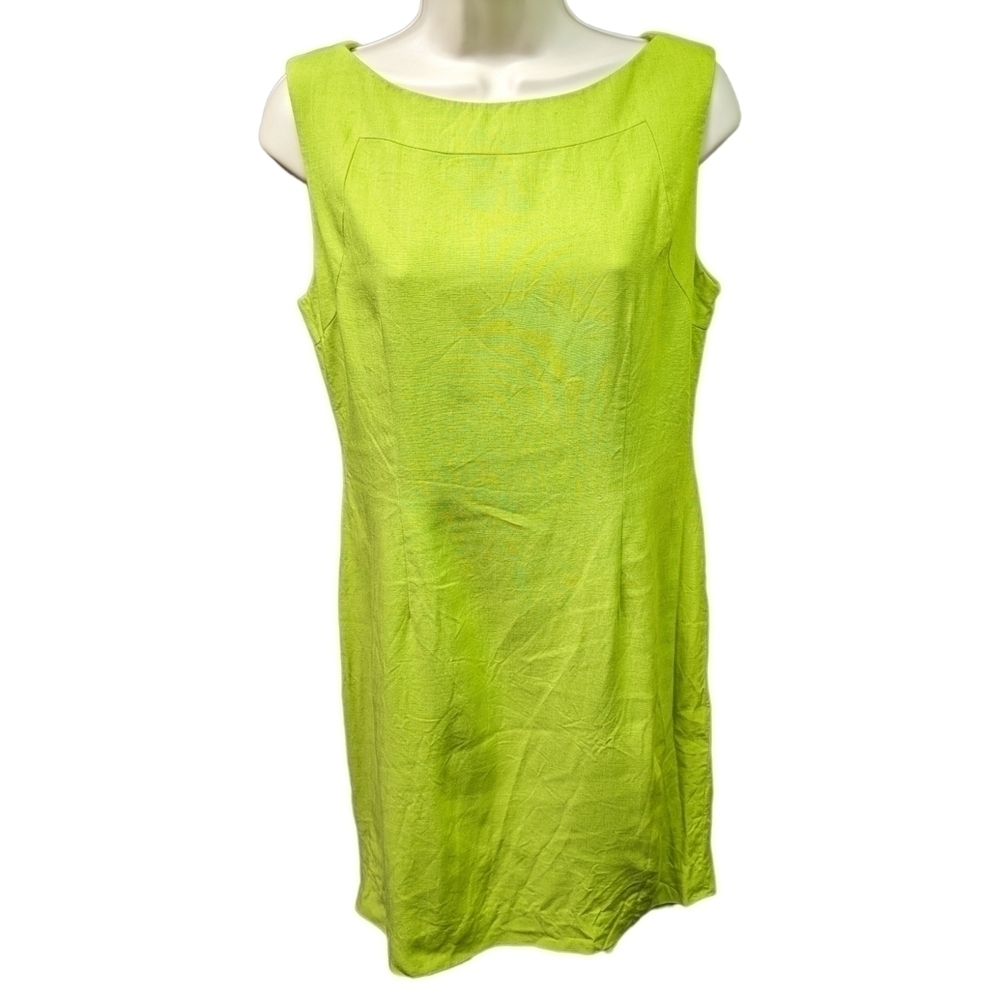 Ann Taylor Vintage Linen Blend Shift Dress Sz 8